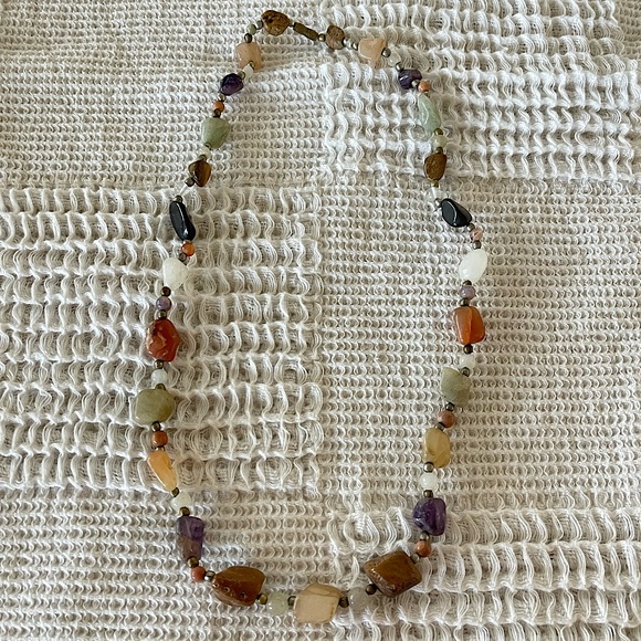 Handmade Jewelry - Handmade Natural Earth Stones Necklace
